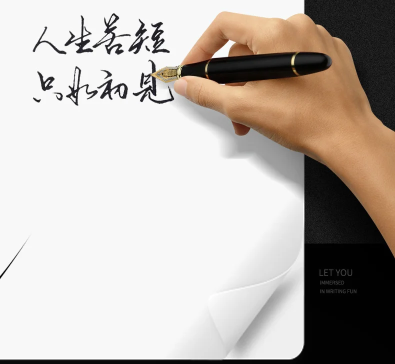 Jinhao X450 Fountain Pen Iraurita Nib Full Metal Golden Clip Luxury Pens Student Gift Stationery Office School Supplies
