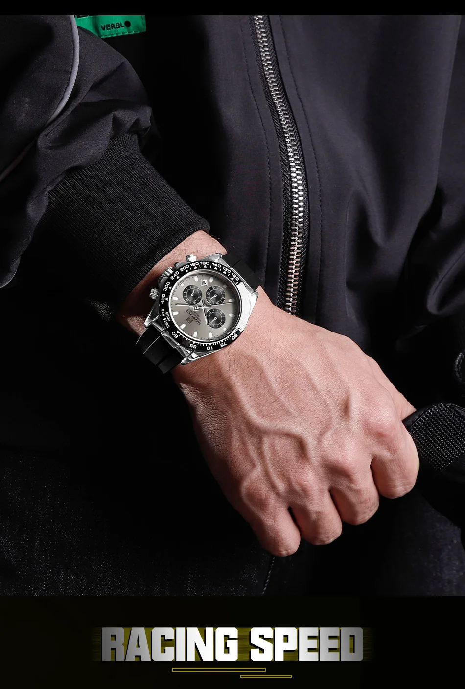 NAVIFORCE Luxury Men's Watch Waterproof Sports Quartz Clock Silicone Strap Chronograph Luminous Wristwatches Relogio Masculino