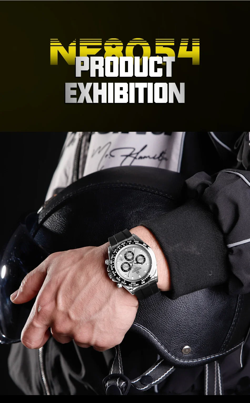 NAVIFORCE Fashional Watches For Men Silicone Band Casual Sport Chronograph Luminous Wristwatch Relogio Masculino Male Gift 2025