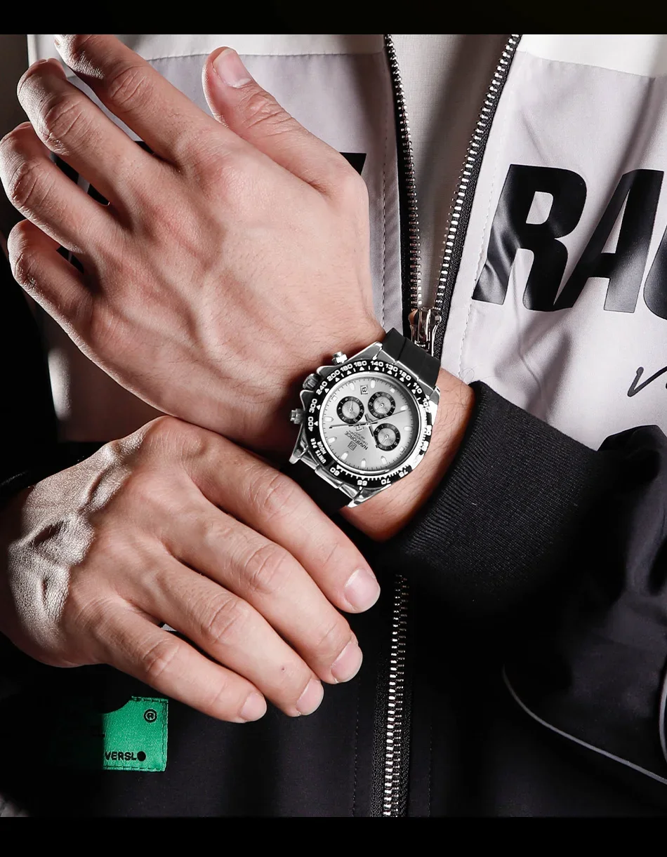 NAVIFORCE Fashional Watches For Men Silicone Band Casual Sport Chronograph Luminous Wristwatch Relogio Masculino Male Gift 2025