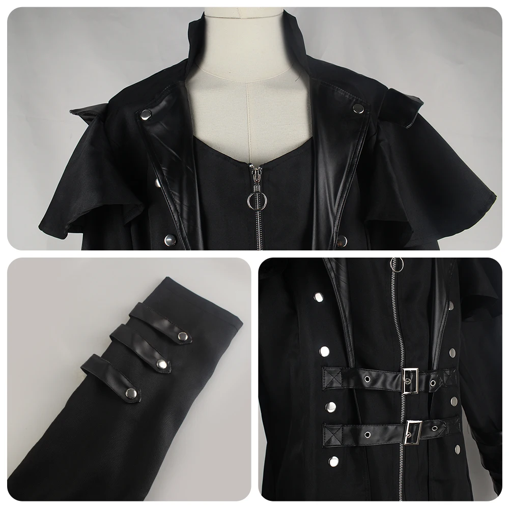 Vintage Medieval Long Trench Coat Gothic Double Breasted Jacket Men's Steampunk Overcoat Victorian Cosplay Tailcoat