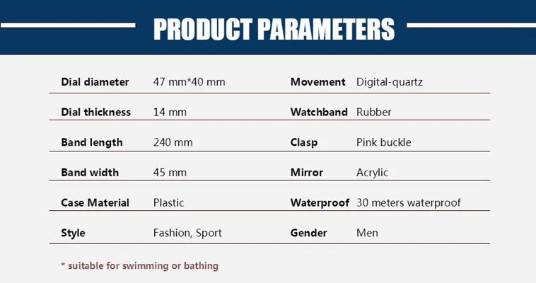 Men Digital Sport Watches Dual Time Black Military Quartz Wristwatch Rectangle Dial Outdoor Waterproof Tactial Man Watch Clocks