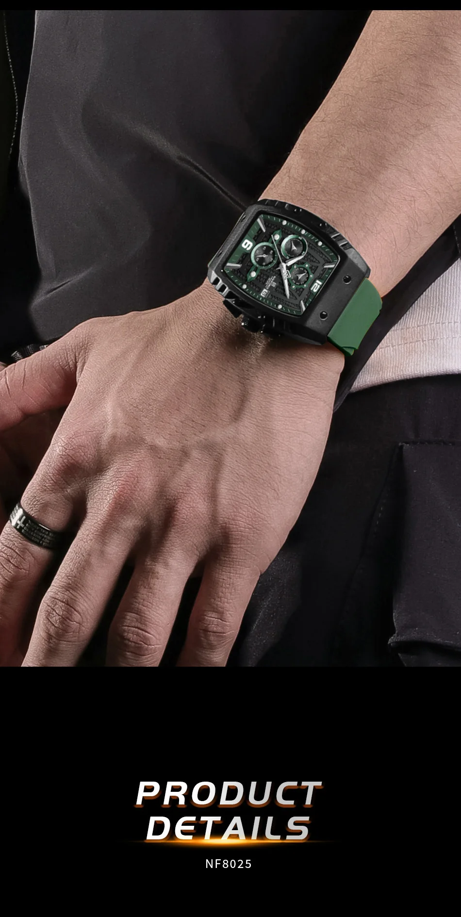 NAVIFORCE Brand 2023 New Men's Watches Luxury Silicone Strap Casual Quartz Wristwatches Sport Waterproof Clock Relogio Masculino