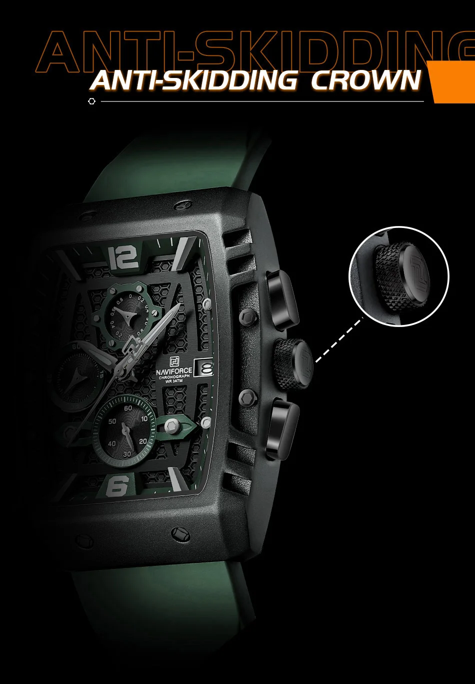 NAVIFORCE Brand 2023 New Men's Watches Luxury Silicone Strap Casual Quartz Wristwatches Sport Waterproof Clock Relogio Masculino