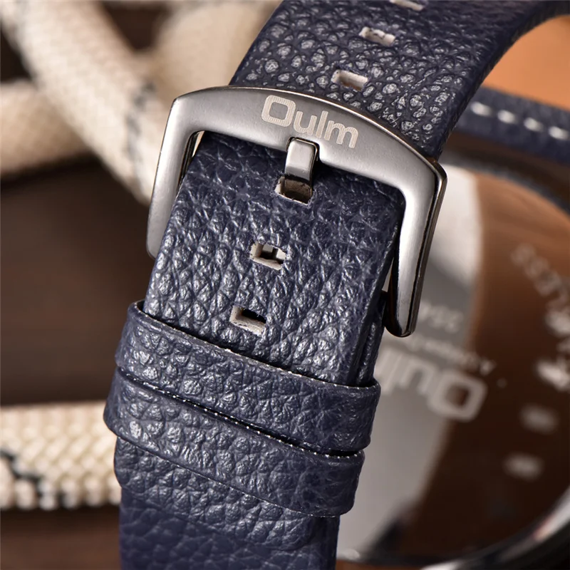 Oulm HP3548 Men Big Watches Luxury Brand Two Time Zone Quartz Watch Large Dial Casual Sport Male Wristwatch Oulm HP3548 Men Big Watches Luxury Brand Two Time Zone Quartz Watch Large Dial Casual Sport Male Wristwatch