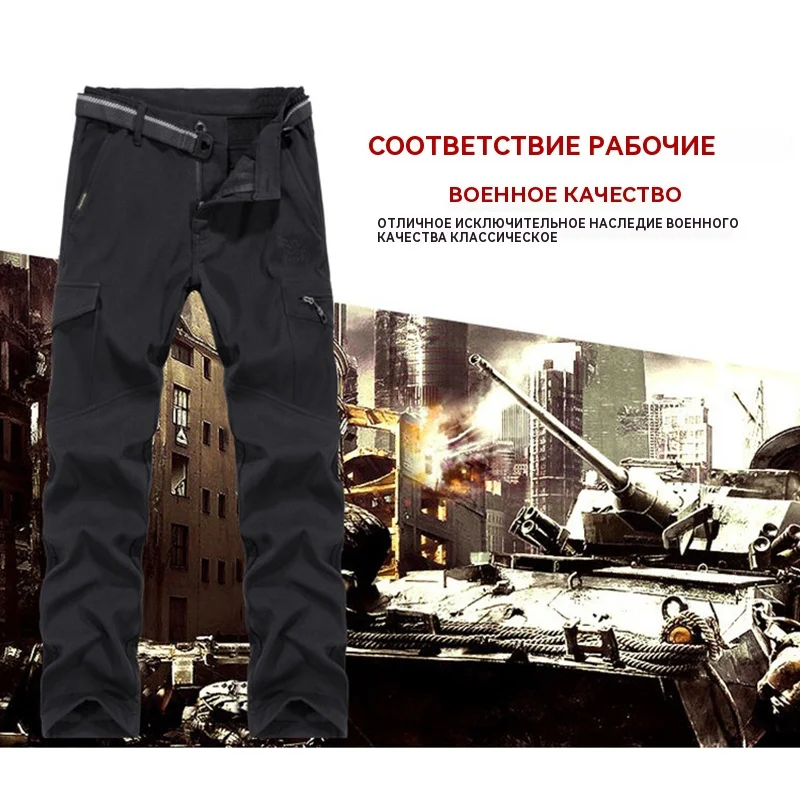 2025 Summer Men's Casual Cargo Trousers Outdoor Sports Pants Multi Pockets Tactical Pant Waterproof Camping Fishing Men Clothing