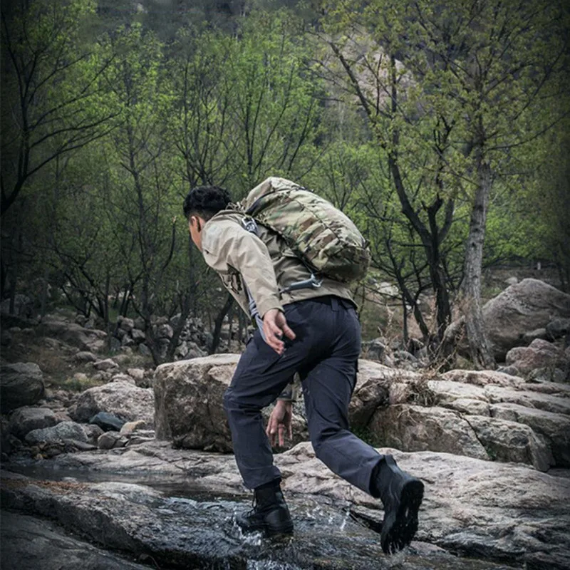 2025 Summer Men's Casual Cargo Trousers Outdoor Sports Pants Multi Pockets Tactical Pant Waterproof Camping Fishing Men Clothing