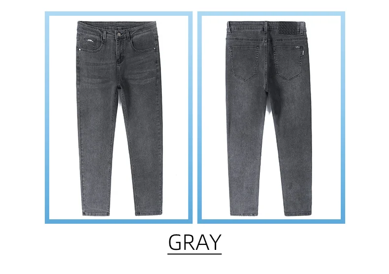 Mens Trendy Elastic Loose Straight Jeans 2025 Autumn Winter High End Fashion Versatile Casual Pants Plus Size 38