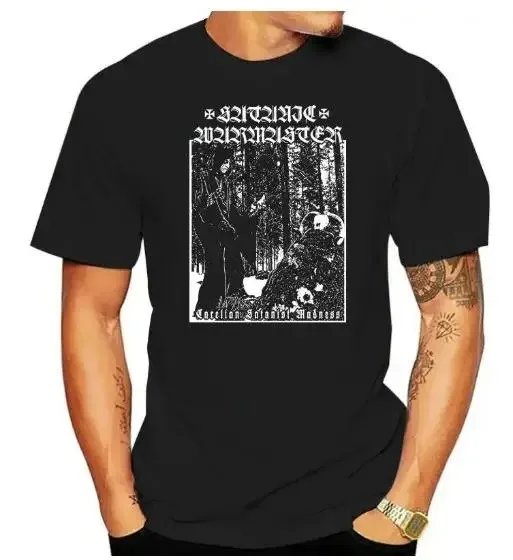 Mens Fashion Short Sleeve Satanic Warmaster Black Heavy Metal Men T Shirt Cotton Tee Tops Harajuku Streetwear Hip Hop Tshirt