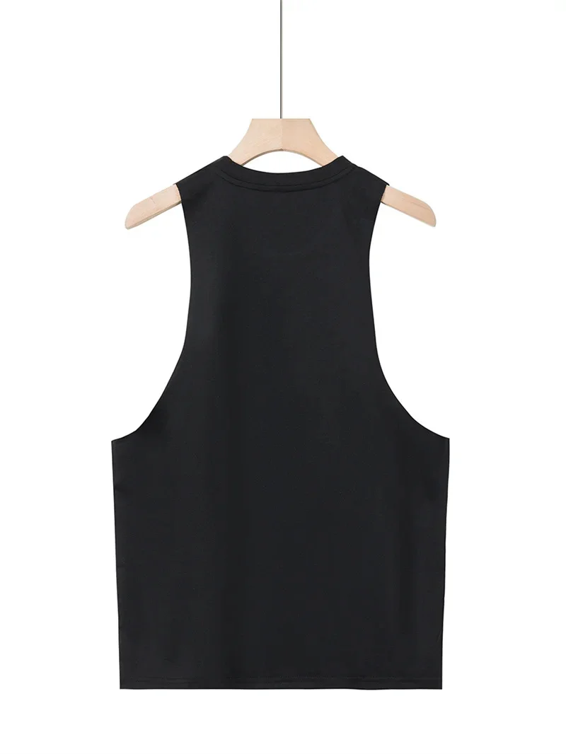 2025 Summer fitness Tank Top Men Fashio Comfortable Printed Loose tops Retro Style Sports Leisure Sleeveless vest Men sportswear