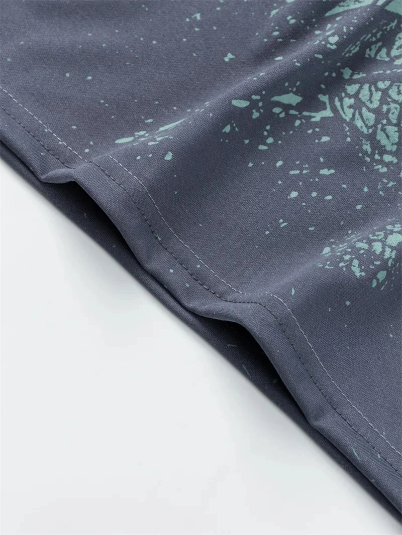 2025 Summer fitness Tank Top Men Fashio Comfortable Printed Loose tops Retro Style Sports Leisure Sleeveless vest Men sportswear