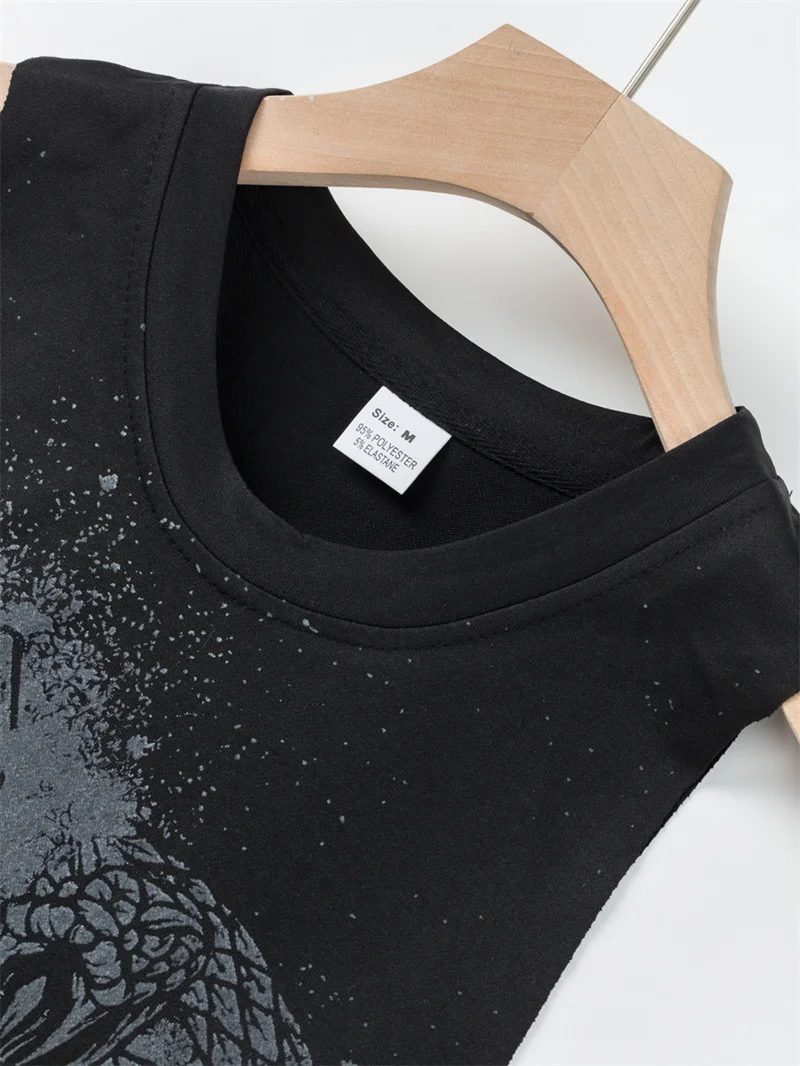 2025 NEW Summer Fitness Tank Top Men Sports tank top Fashion Comfortable Printed Loose tops printing running Sleeveless vest Men