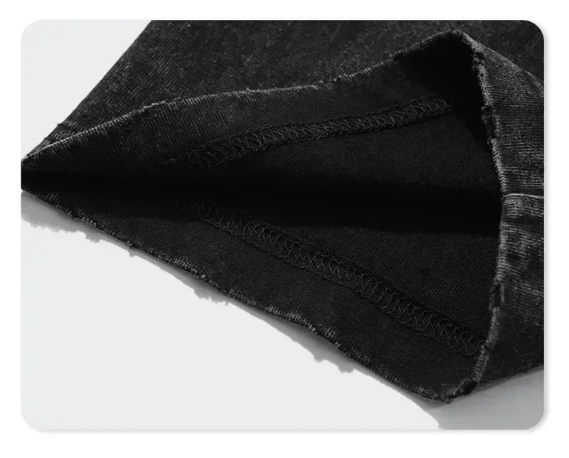 Summer Black Washed Vest Hip Hop Streetwear Tank Top Oversized Cotton T Shirt Anime Graphic Character Print Vest Tee Top