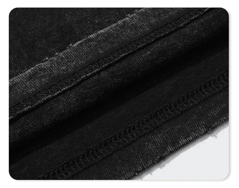 Summer Black Washed Vest Hip Hop Streetwear Tank Top Oversized Cotton T Shirt Anime Graphic Character Print Vest Tee Top