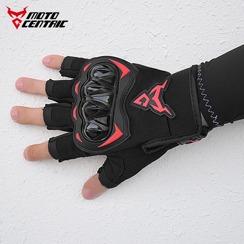MOTOCENTRIC Summer Motorcycle Gloves Half Finger Breathable Motorcyclist Gloves ATV MTB Cycling Gloves Anti-fall Palm Guard Moto
