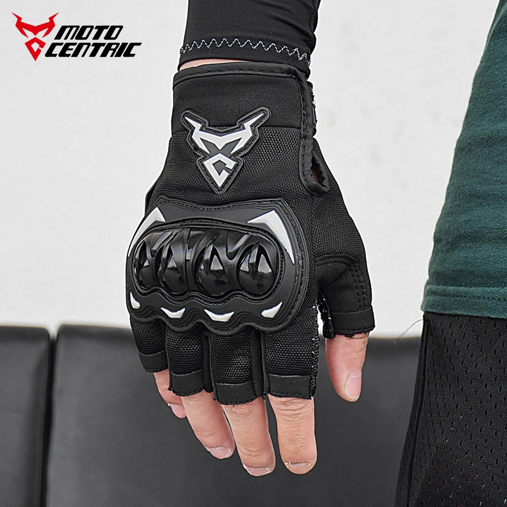 MOTOCENTRIC Summer Motorcycle Gloves Half Finger Breathable Motorcyclist Gloves ATV MTB Cycling Gloves Anti-fall Palm Guard Moto