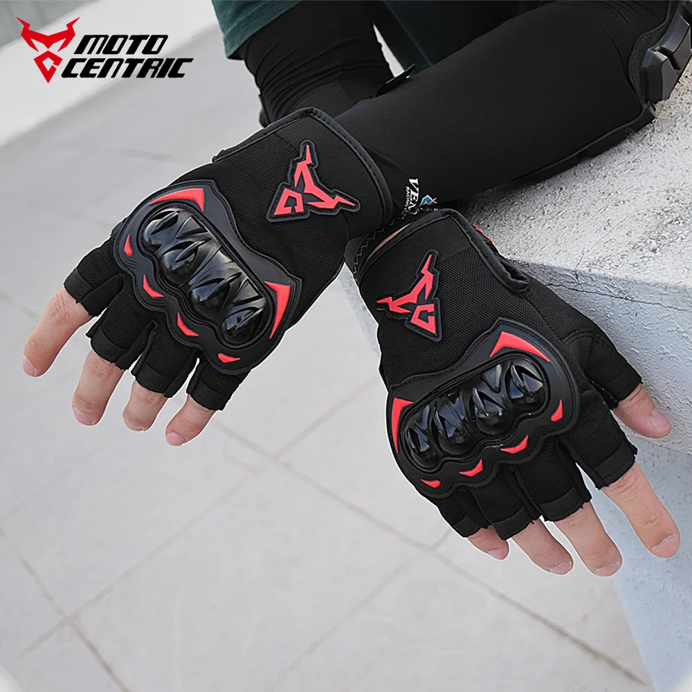 MOTOCENTRIC Summer Motorcycle Gloves Half Finger Breathable Motorcyclist Gloves ATV MTB Cycling Gloves Anti-fall Palm Guard Moto