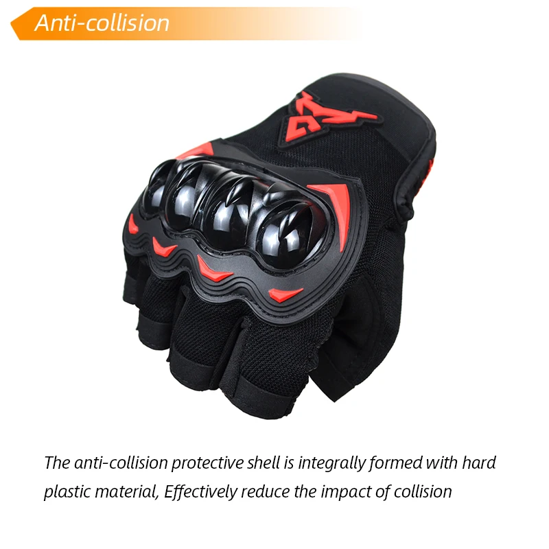 MOTOCENTRIC Summer Motorcycle Gloves Half Finger Breathable Motorcyclist Gloves ATV MTB Cycling Gloves Anti-fall Palm Guard Moto