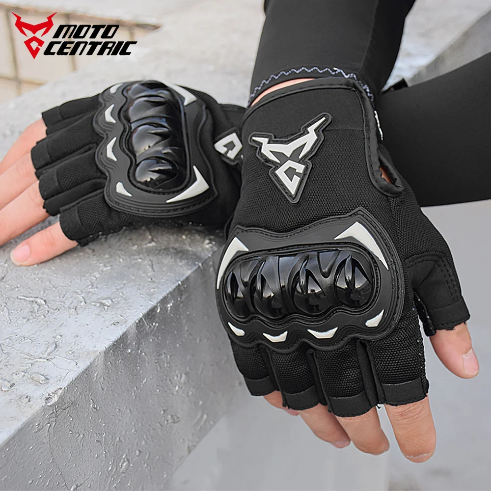 MOTOCENTRIC Summer Motorcycle Gloves Half Finger Breathable Motorcyclist Gloves ATV MTB Cycling Gloves Anti-fall Palm Guard Moto