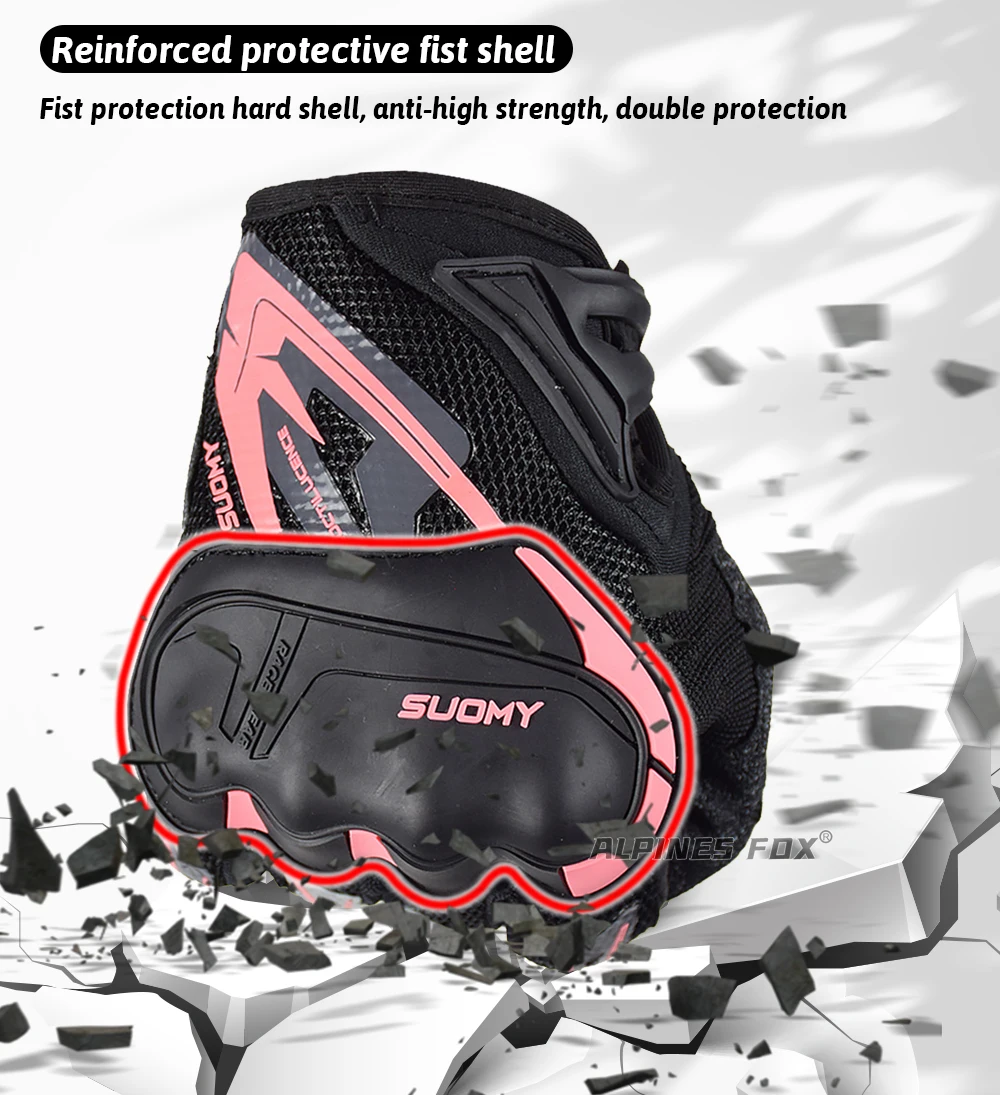 Suomy Motorcycle Gloves Summer Mesh Breathable Moto Gloves Men Women Touch Screen Motocross Gloves Touch Screen Cycling Gloves