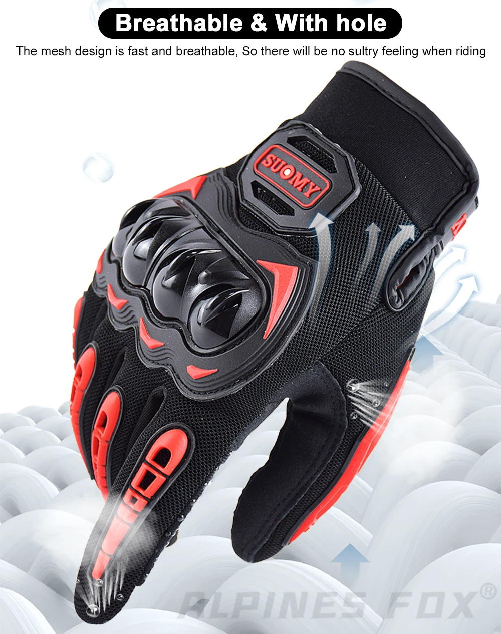 Suomy Motorcycle Gloves Summer Mesh Breathable Moto Gloves Men Women Touch Screen Motocross Gloves Touch Screen Cycling Gloves