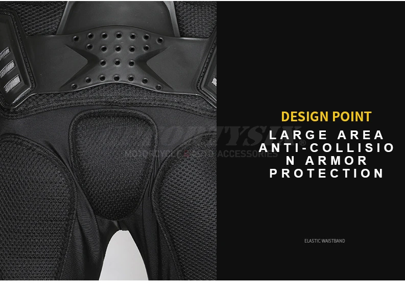 Men's Motorcycle Armor Trousers Motocross Pants Long Armor Knee Crotch Hip Protection Motorbike Riding Racing Equipment Shorts