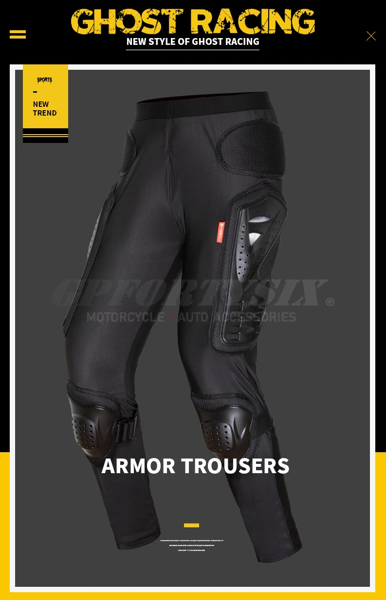 Men's Motorcycle Armor Trousers Motocross Pants Long Armor Knee Crotch Hip Protection Motorbike Riding Racing Equipment Shorts