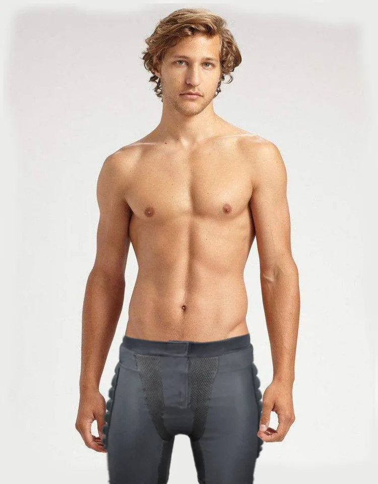 Men's Motorcycle Armor Trousers Motocross Pants Long Armor Knee Crotch Hip Protection Motorbike Riding Racing Equipment Shorts