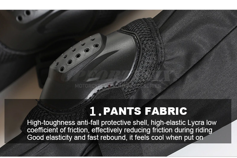 Men's Motorcycle Armor Trousers Motocross Pants Long Armor Knee Crotch Hip Protection Motorbike Riding Racing Equipment Shorts