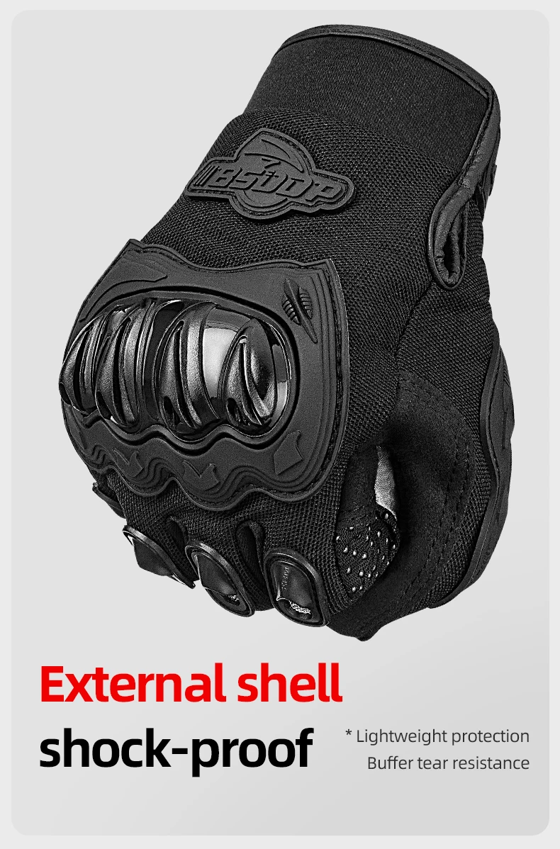 Moto Motorcycle Protect Racing Glove Cycling Riding Men Anti-drop Four-season Breathable Full Finger Knight Touch Screen Gloves