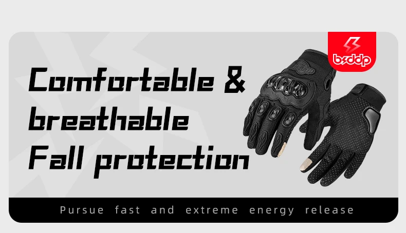 Moto Motorcycle Protect Racing Glove Cycling Riding Men Anti-drop Four-season Breathable Full Finger Knight Touch Screen Gloves