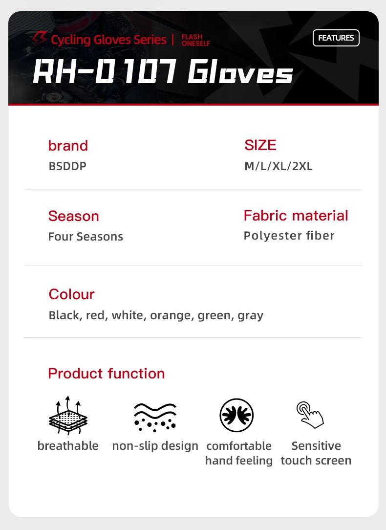 Moto Motorcycle Protect Racing Glove Cycling Riding Men Anti-drop Four-season Breathable Full Finger Knight Touch Screen Gloves