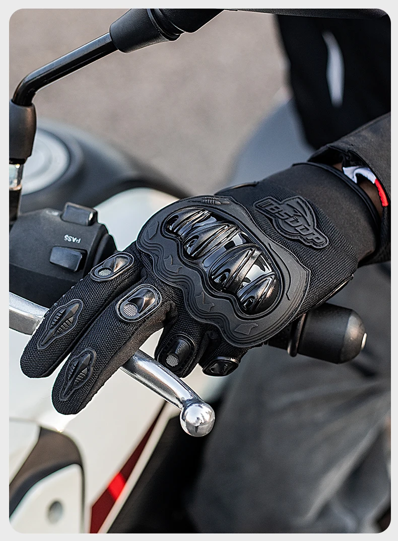 Moto Motorcycle Protect Racing Glove Cycling Riding Men Anti-drop Four-season Breathable Full Finger Knight Touch Screen Gloves