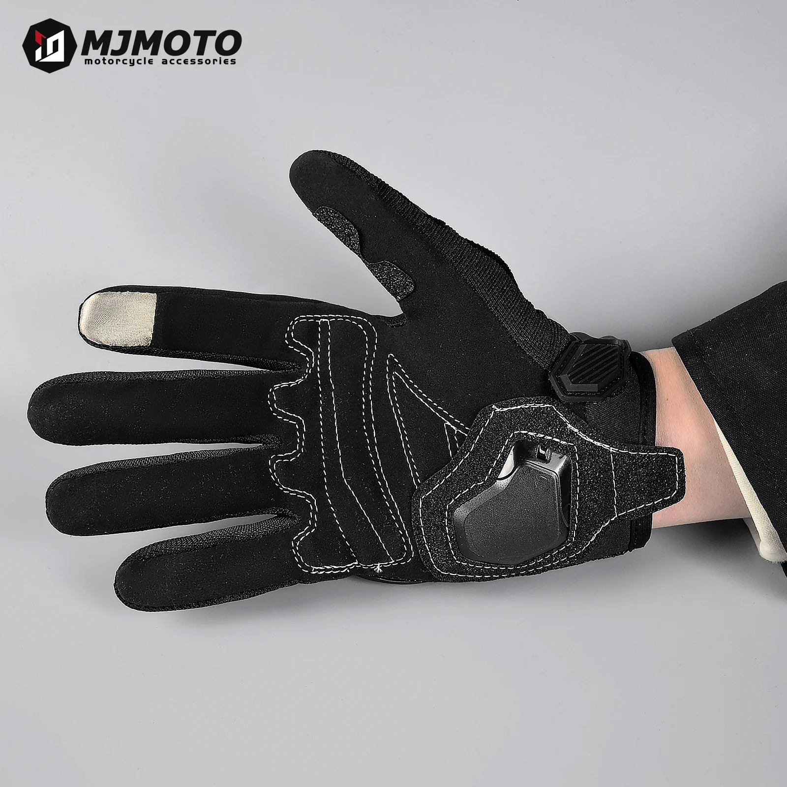 MJMOTO Gray Reflective Summer Gloves for Motorcyclist Breathable Touchscreen Protective Motorbike Gloves Motorcycle accessories