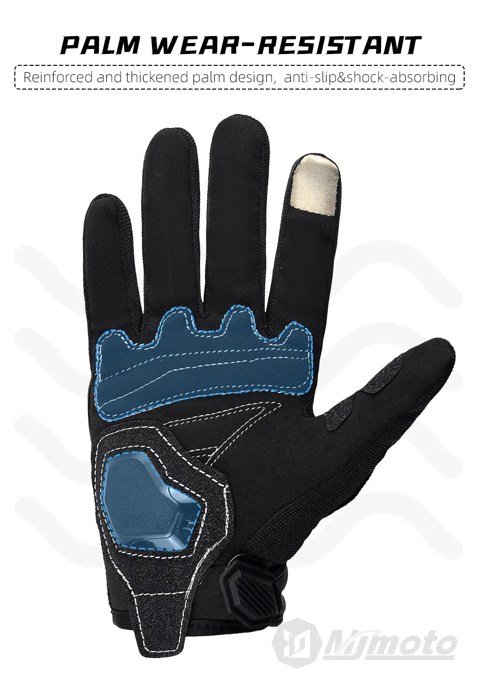MJMOTO Gray Reflective Summer Gloves for Motorcyclist Breathable Touchscreen Protective Motorbike Gloves Motorcycle accessories