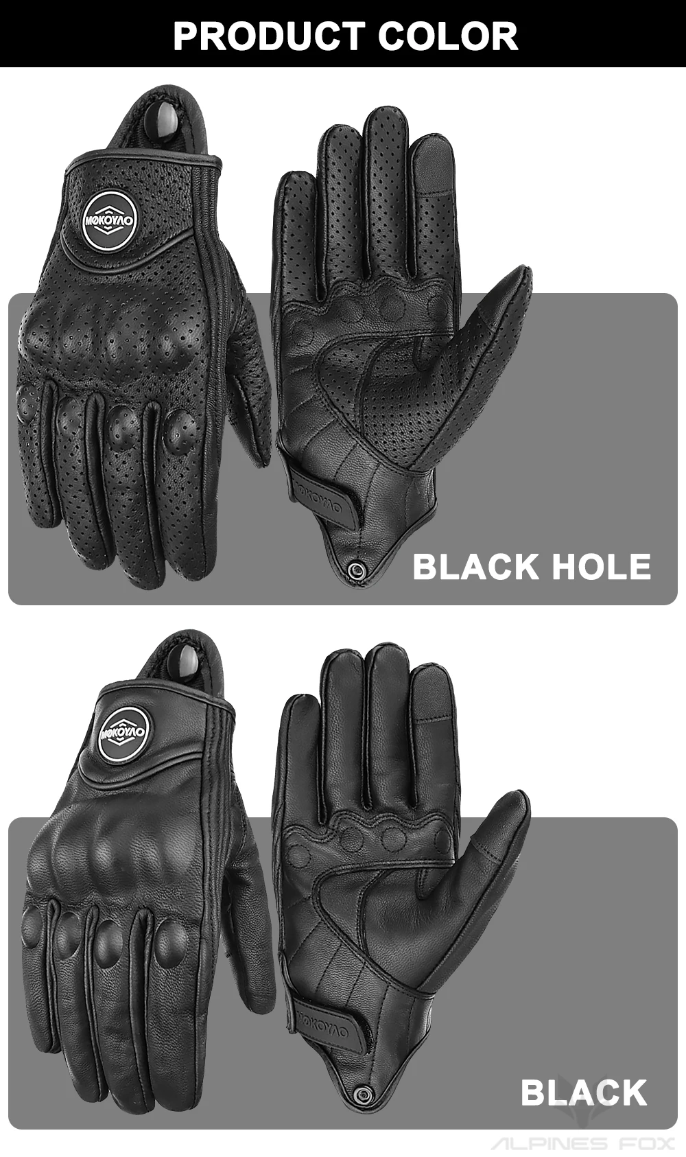 Leather Motorcycle Gloves Men Women Breathable Perforated Motorbike Urban Riding Gloves Retro Touchscreen Motocross Racing Glove