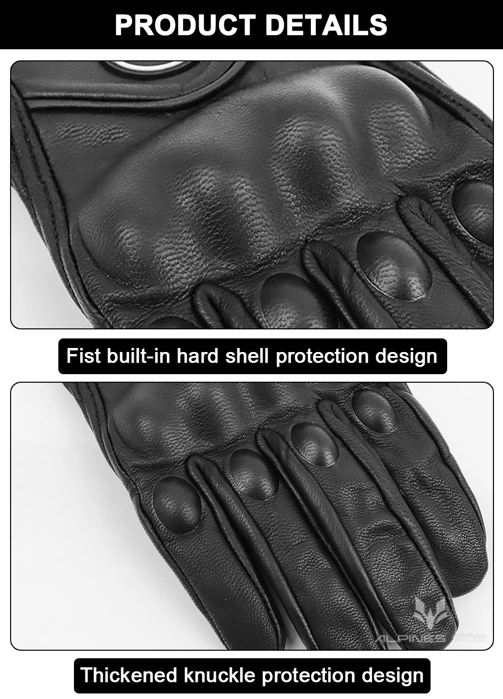 Leather Motorcycle Gloves Men Women Breathable Perforated Motorbike Urban Riding Gloves Retro Touchscreen Motocross Racing Glove