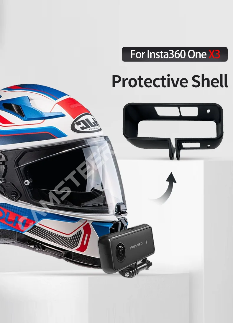 LS2 FF906 Helmet Custom Aluminium Chin Mount for GoPro Hero 12 11 10 9 8 Insta360 X4 X3 Ace pro DJI Action 3 4 Camera Accessory