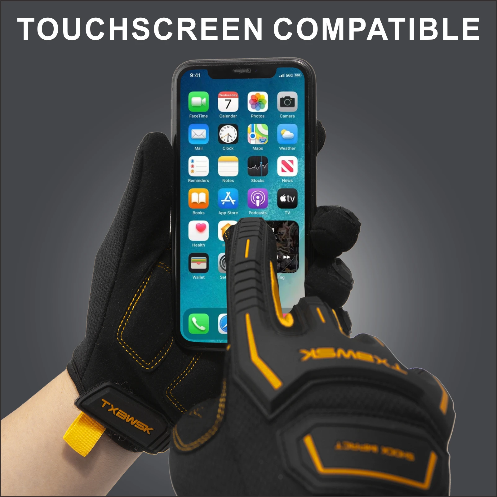 1Pair Work Gloves Men & Women, Utility Mechanic Working Gloves High Dexterity Touch Screen For Multipurpose,Excellent Grip