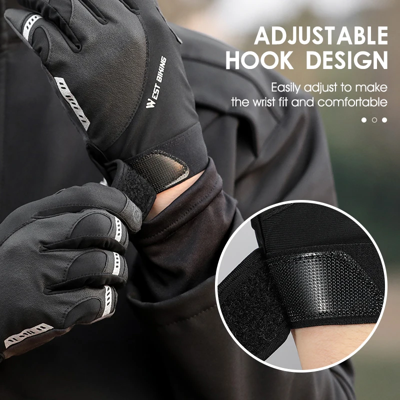 WEST BIKING Cycling Gloves Full Finger Bicycle Sports Gloves Men Women Spring Autumn Gym Motorcycle  Camping Hiking Gloves