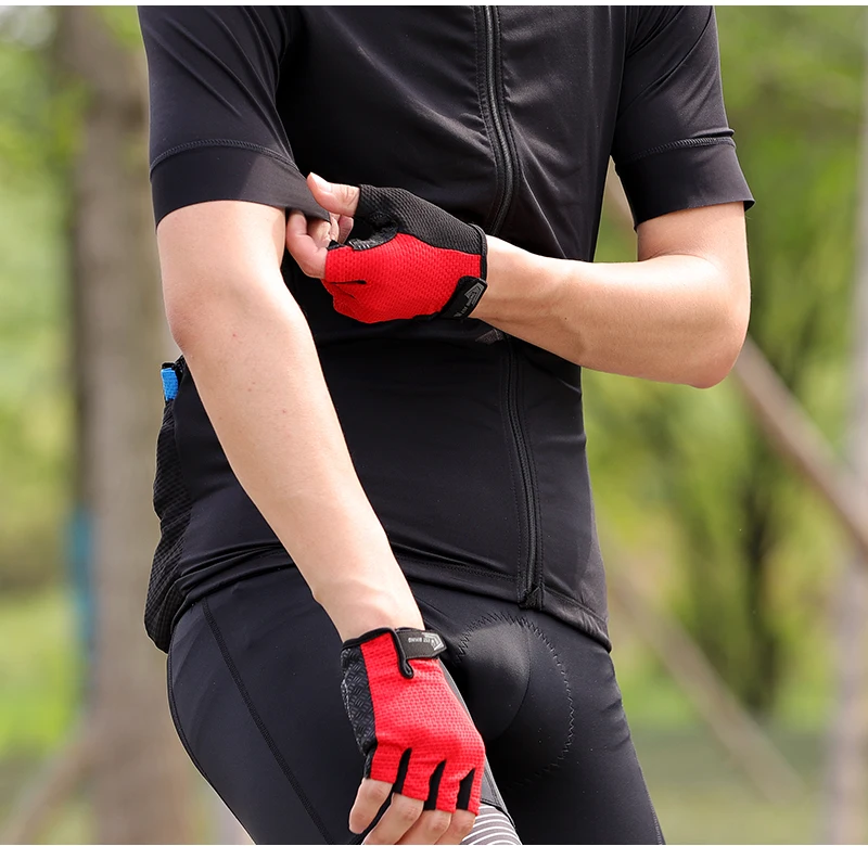 WEST BIKING Summer Cycling Gloves  MTB Full Finger Bike Gloves Touch Screen Non-Slip Silicone Palm Rest Driving Riding Gloves