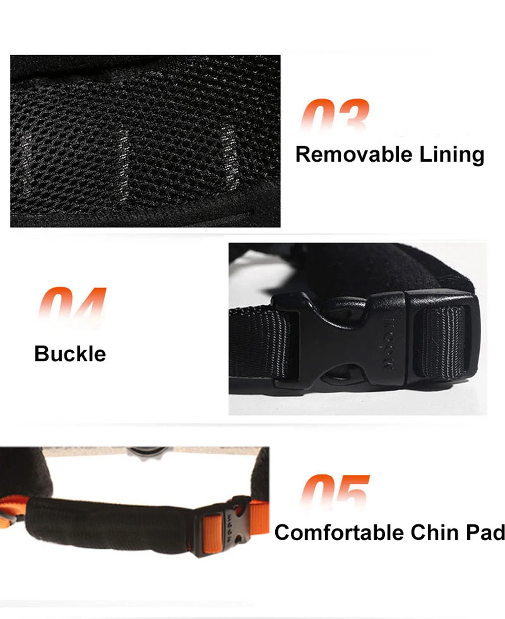 MOON Skiing Helmet Goggles Integrally-Molded PC+EPS High-Quality Ski Helmet Outdoor Sports Ski Snowboard Skateboard Helmets