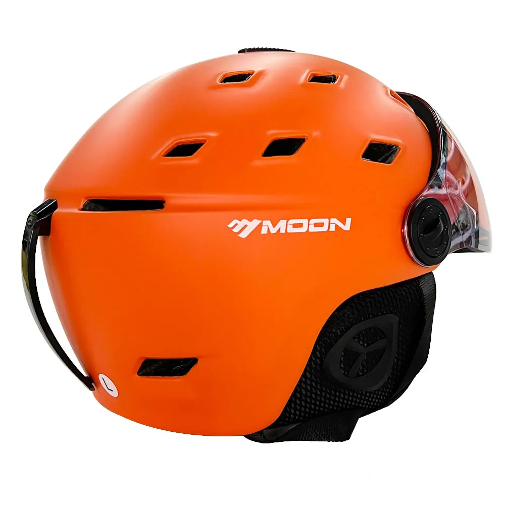 MOON Skiing Helmet Goggles Integrally-Molded PC+EPS High-Quality Ski Helmet Outdoor Sports Ski Snowboard Skateboard Helmets