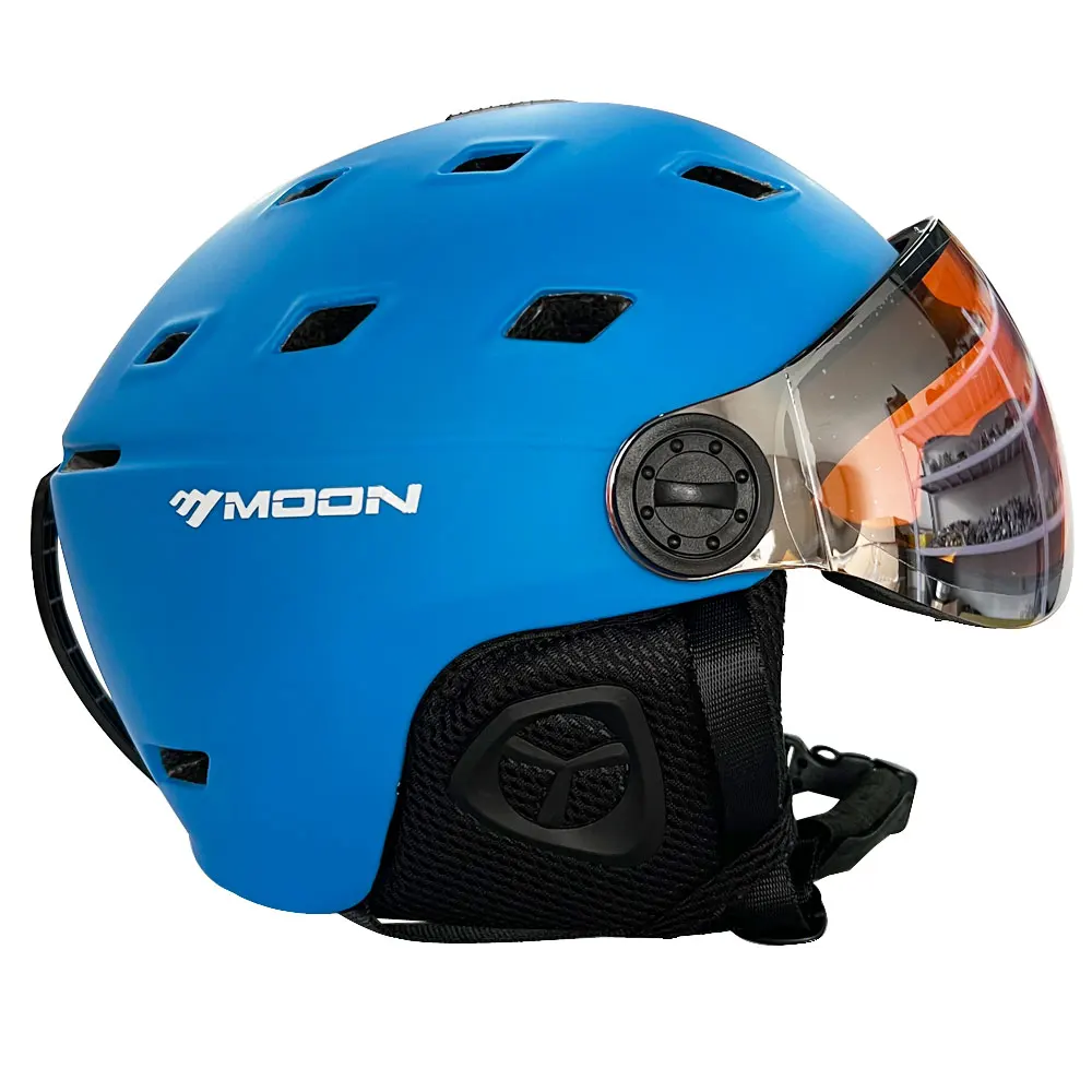 MOON Skiing Helmet Goggles Integrally-Molded PC+EPS High-Quality Ski Helmet Outdoor Sports Ski Snowboard Skateboard Helmets
