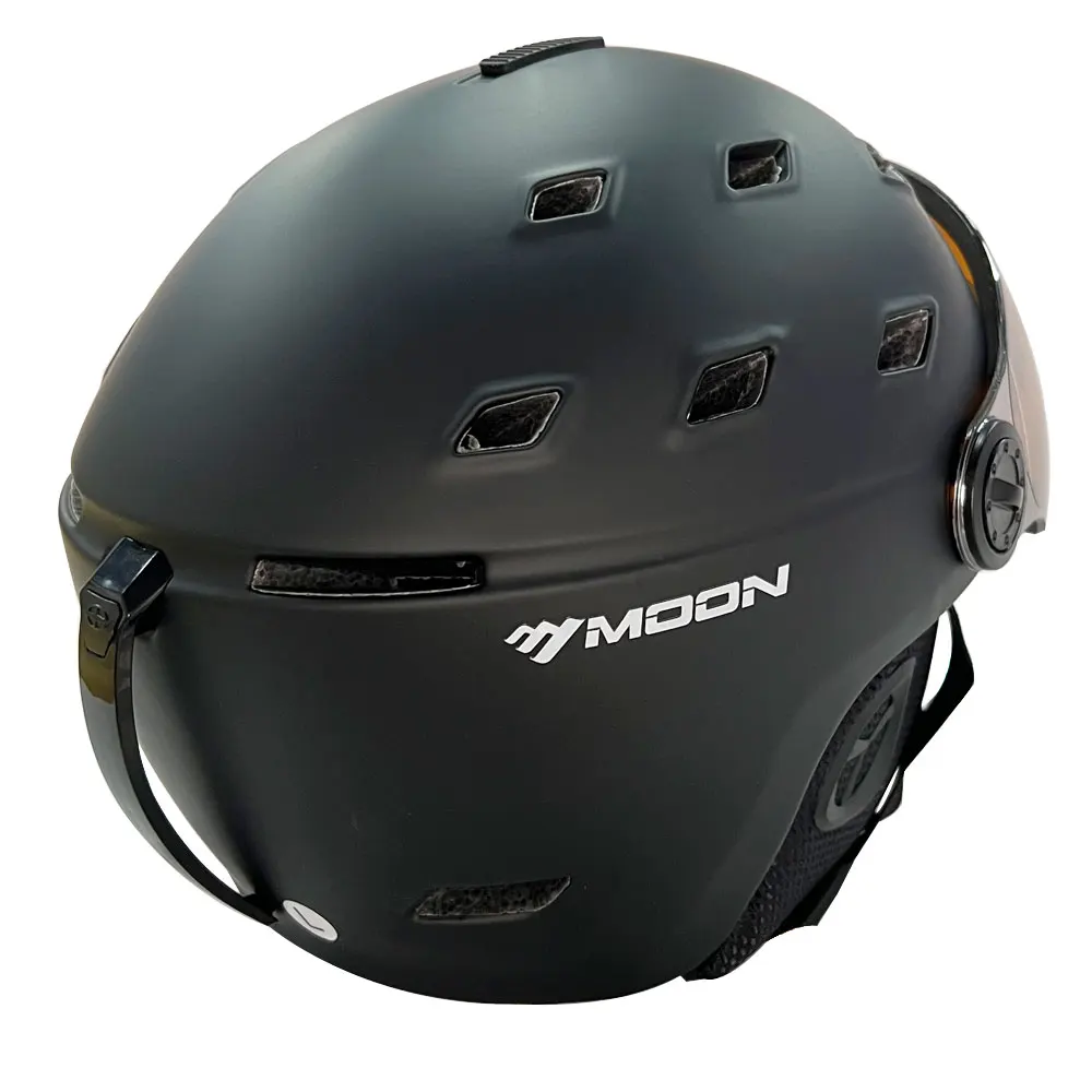 MOON Skiing Helmet Goggles Integrally-Molded PC+EPS High-Quality Ski Helmet Outdoor Sports Ski Snowboard Skateboard Helmets