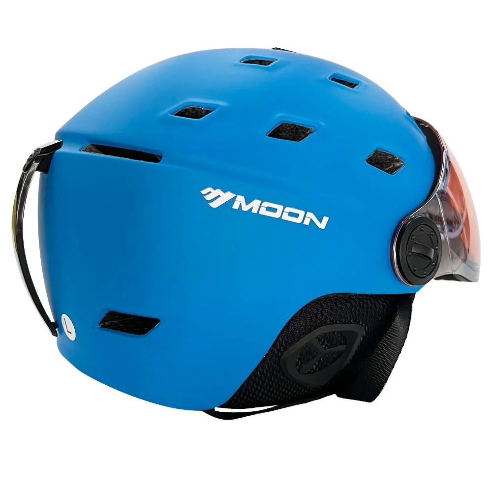 MOON Skiing Helmet Goggles Integrally-Molded PC+EPS High-Quality Ski Helmet Outdoor Sports Ski Snowboard Skateboard Helmets