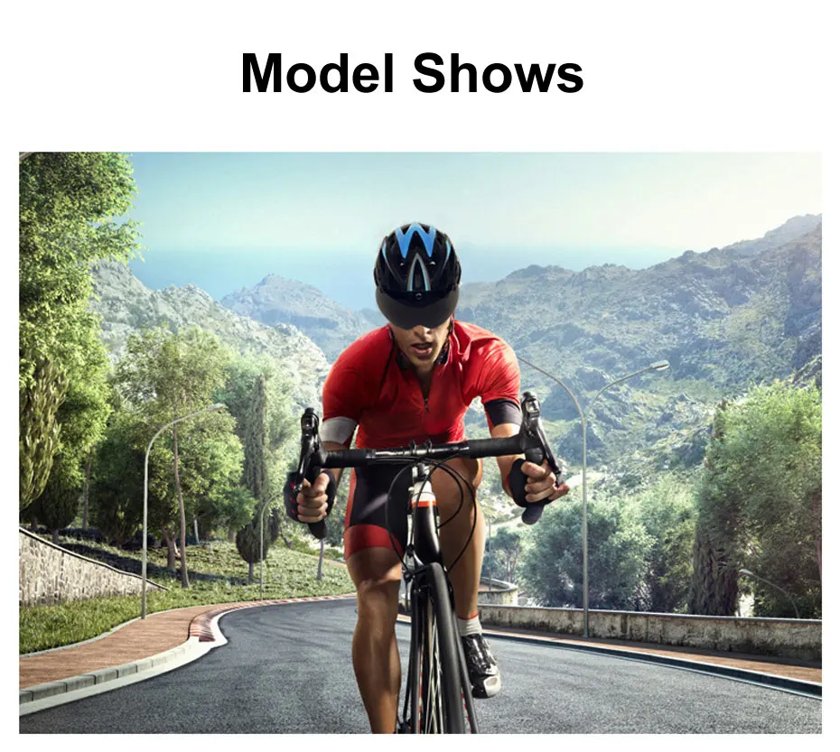 Lightweight Cycling Safety Helmet Outdoor Motorcycle Bicycle Helmet With Removable Visor Glasses MTB Mountain Road Bike Helmet