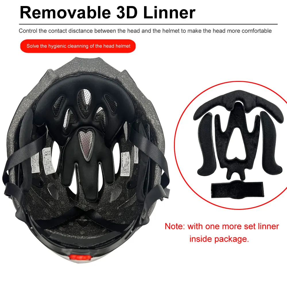 Lightweight Cycling Safety Helmet Outdoor Motorcycle Bicycle Helmet With Removable Visor Glasses MTB Mountain Road Bike Helmet