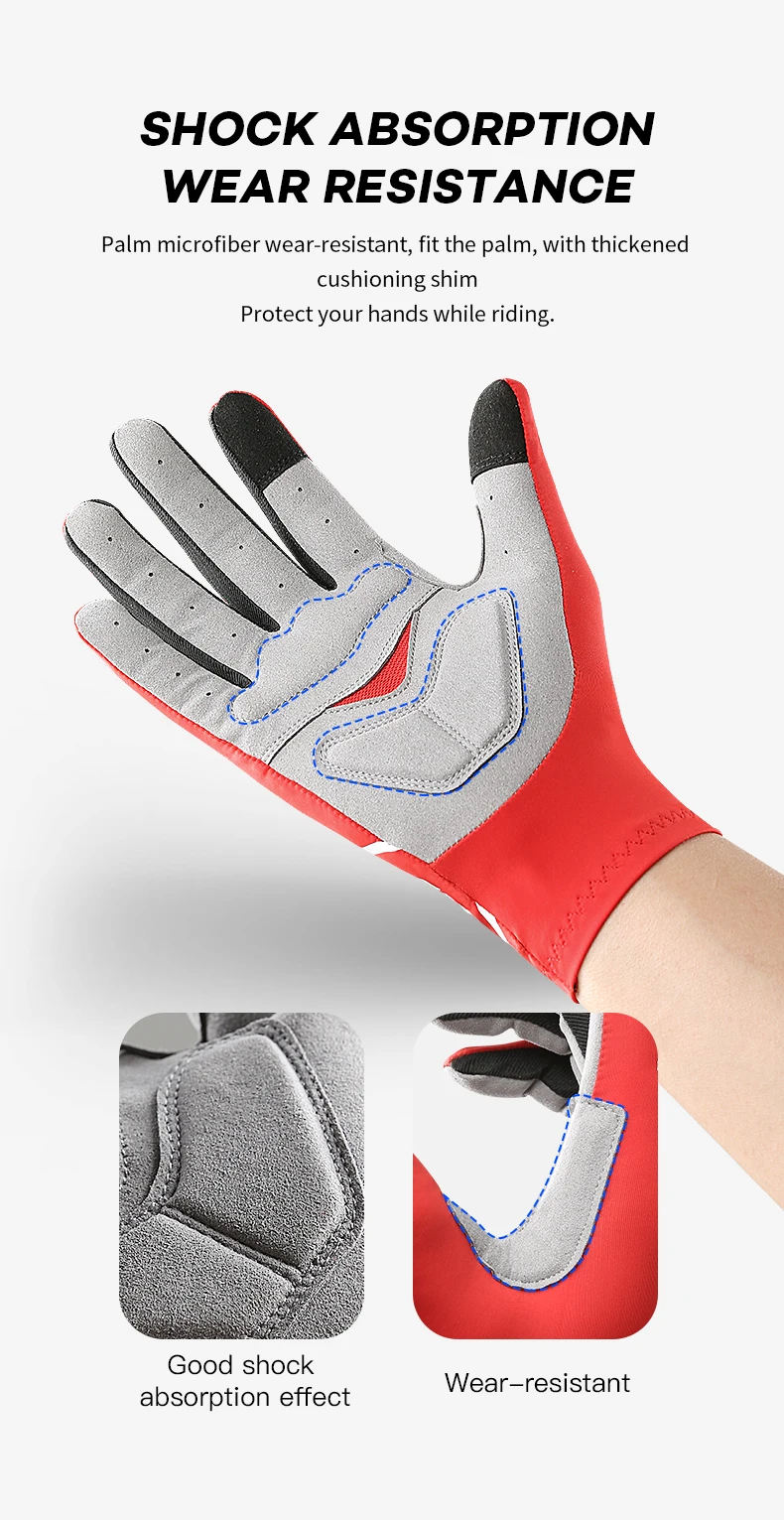 Vilico Professional Outdoor Cycling Gloves With Sensitive Touch Screen Shock Absorption Anti Slip Wear-resistant Riding Gloves