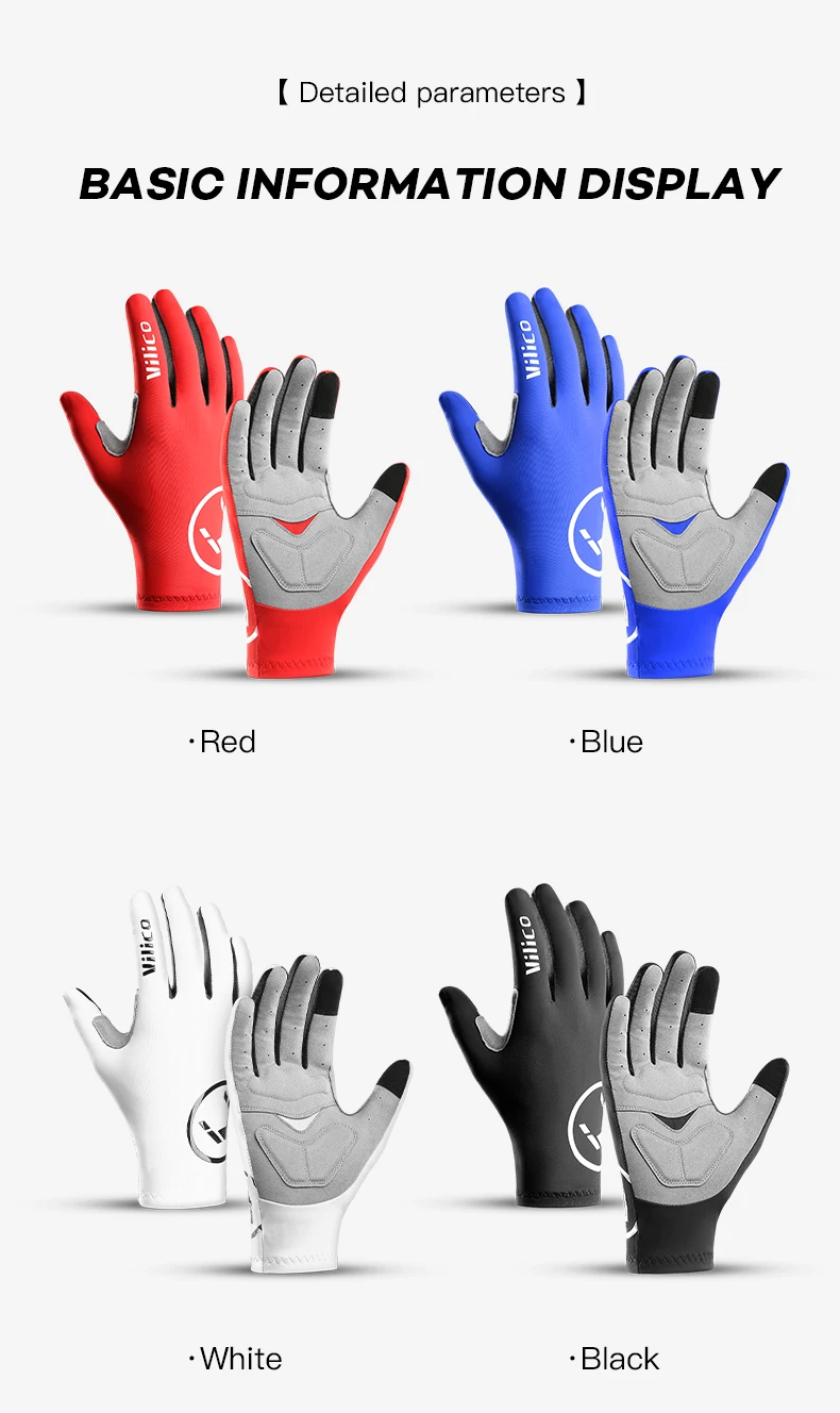 Vilico Professional Outdoor Cycling Gloves With Sensitive Touch Screen Shock Absorption Anti Slip Wear-resistant Riding Gloves